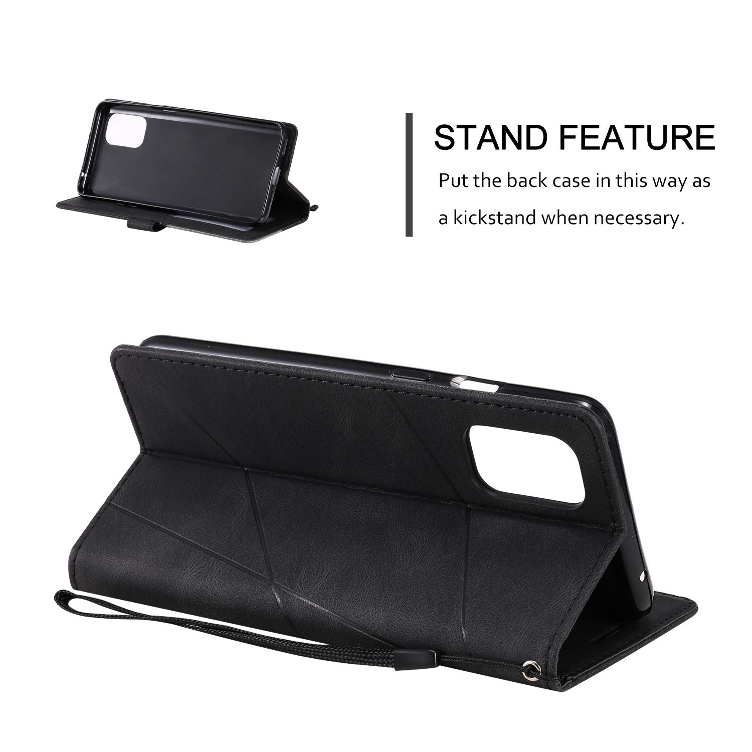 TingYR Cover per OnePlus 8T, Flip Custodia Carte di CBuleito da Funzione Stand, Anti-Slip Slot Portafoglio Flip Protettivo Dell'ente Completo Slim Fit