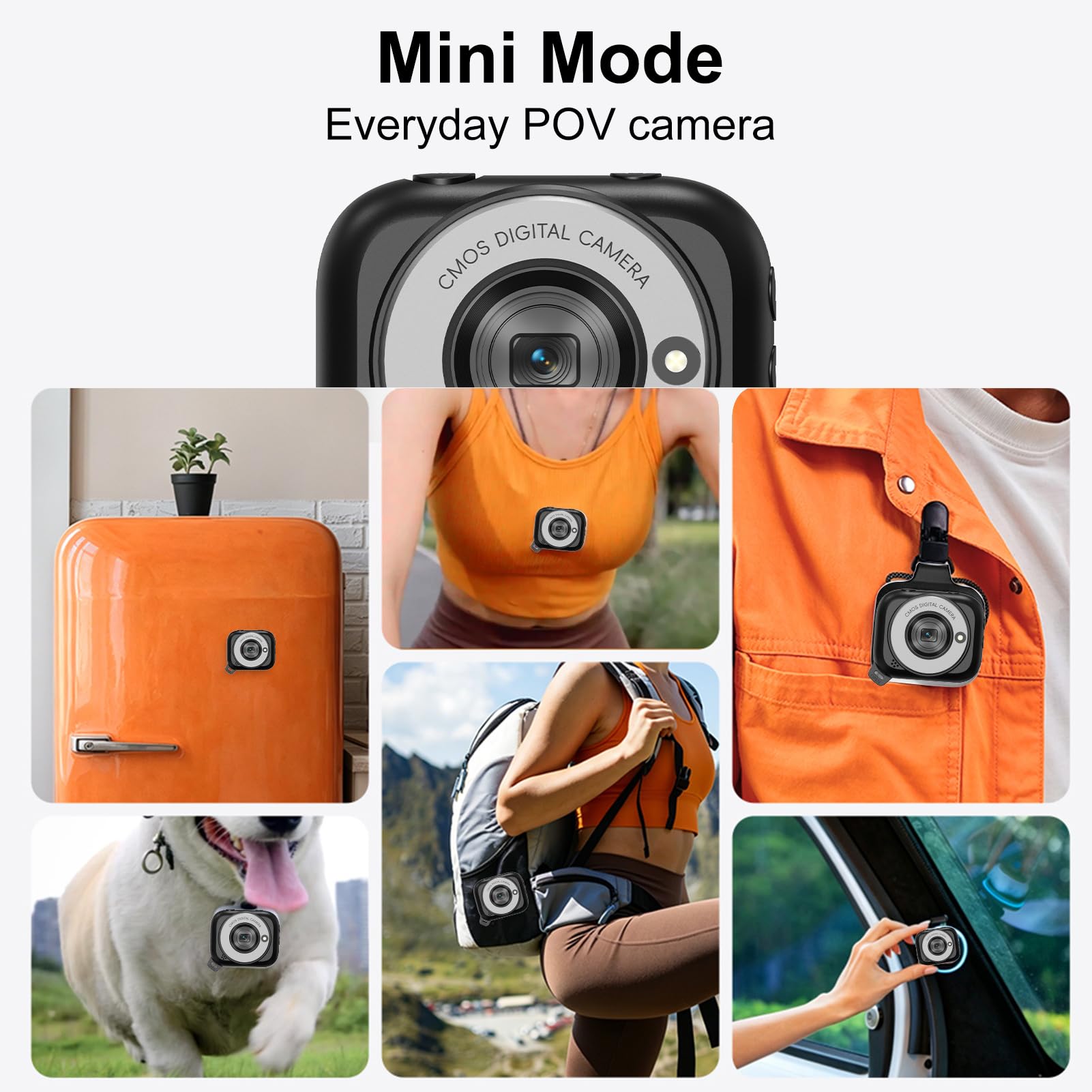 Andoer di Fotocamere 2 in 1, Fotocamera Sportiva Portatile, Fotocamera | di Fotocamere 2 in 1, Fotocamera Sportiva Portatile Rimovibile, Fotocamera Vlog da 75 MP, Schermo Pieghevole da 2,8",