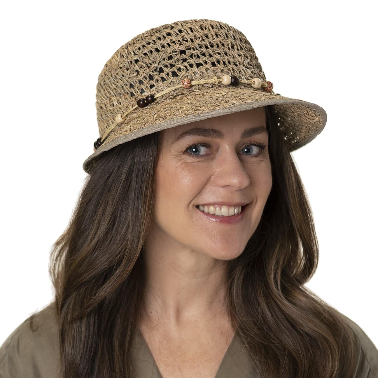 SOMBREROSHOP Zostera Sombrero Regency Visera Paja Mujer Primavera Verano