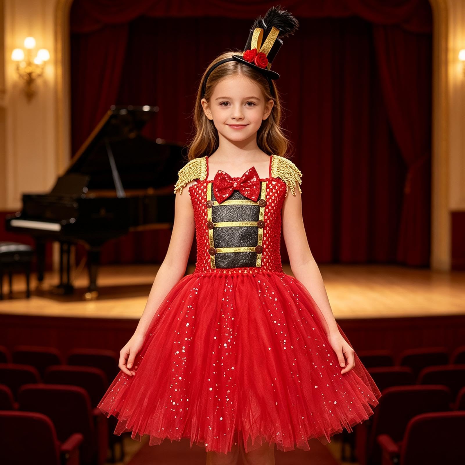 Tutù con Cappello, Fascia Capelli, e Tutù di Natale