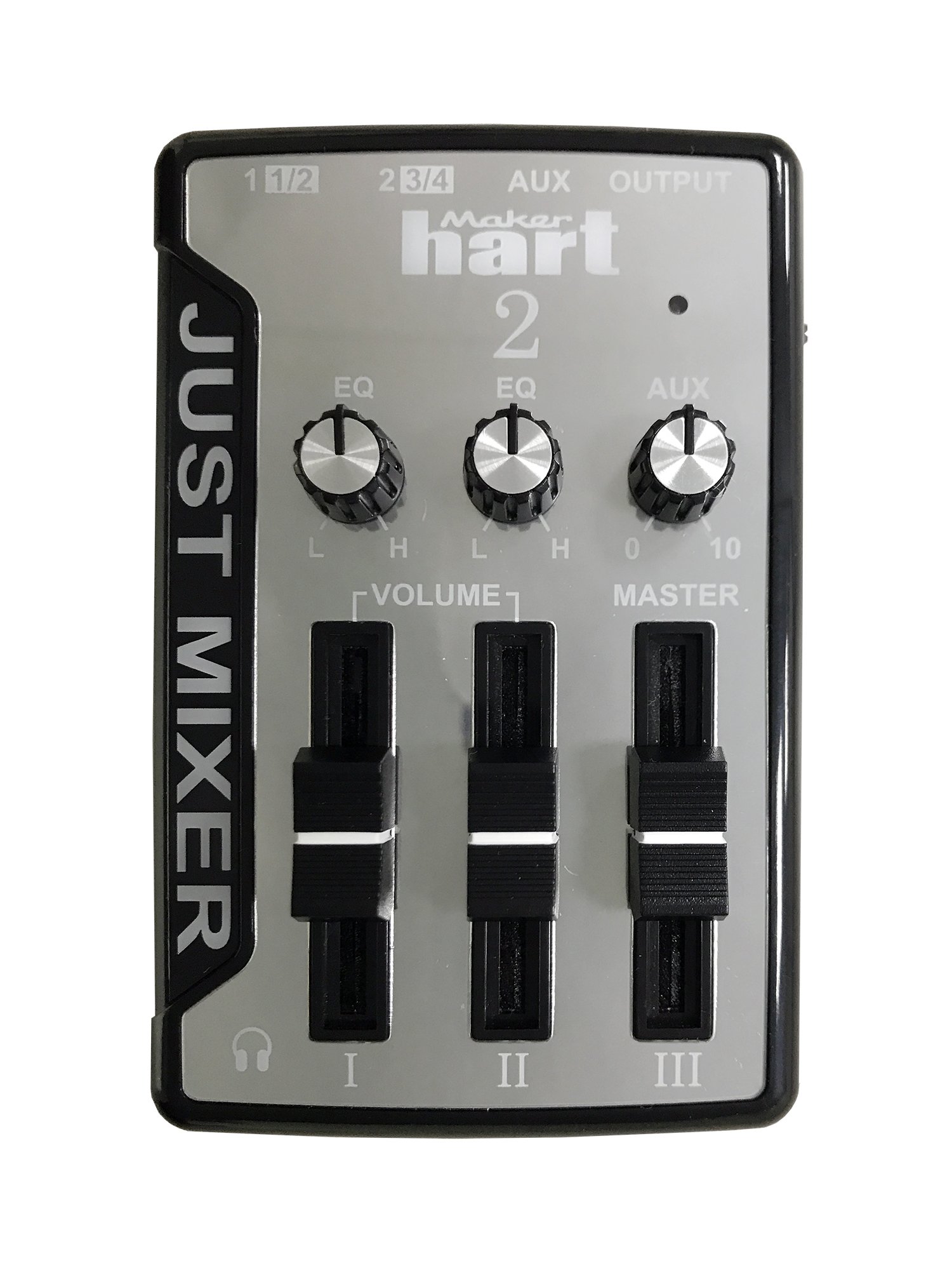 Maker hart Just Mixer 2 ステレオ3入力音声ミキサー/USB電源/USBオーディオ/コンピューターと繋ぐ可能 (銀)