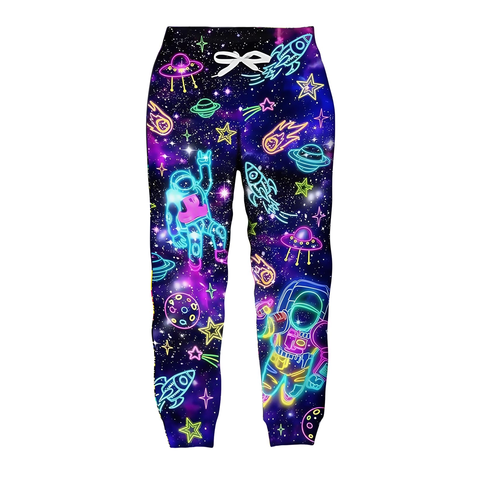 Sports Jogger Pants Boys Funny 80s 90s 3D Graphic Sweatpants Retro Printed Track Pants with Pockets for Boy 6-16Y