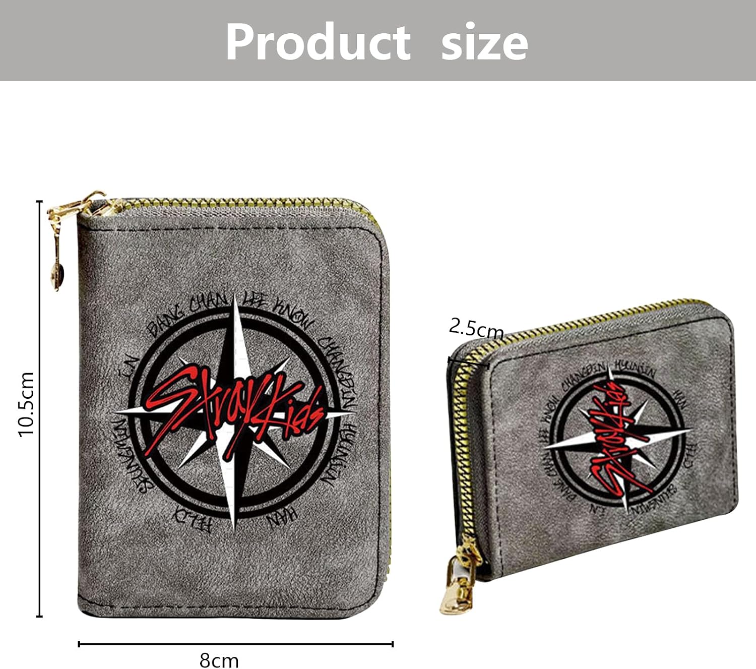 Stray Kids Wallet Keychain Pu Leather