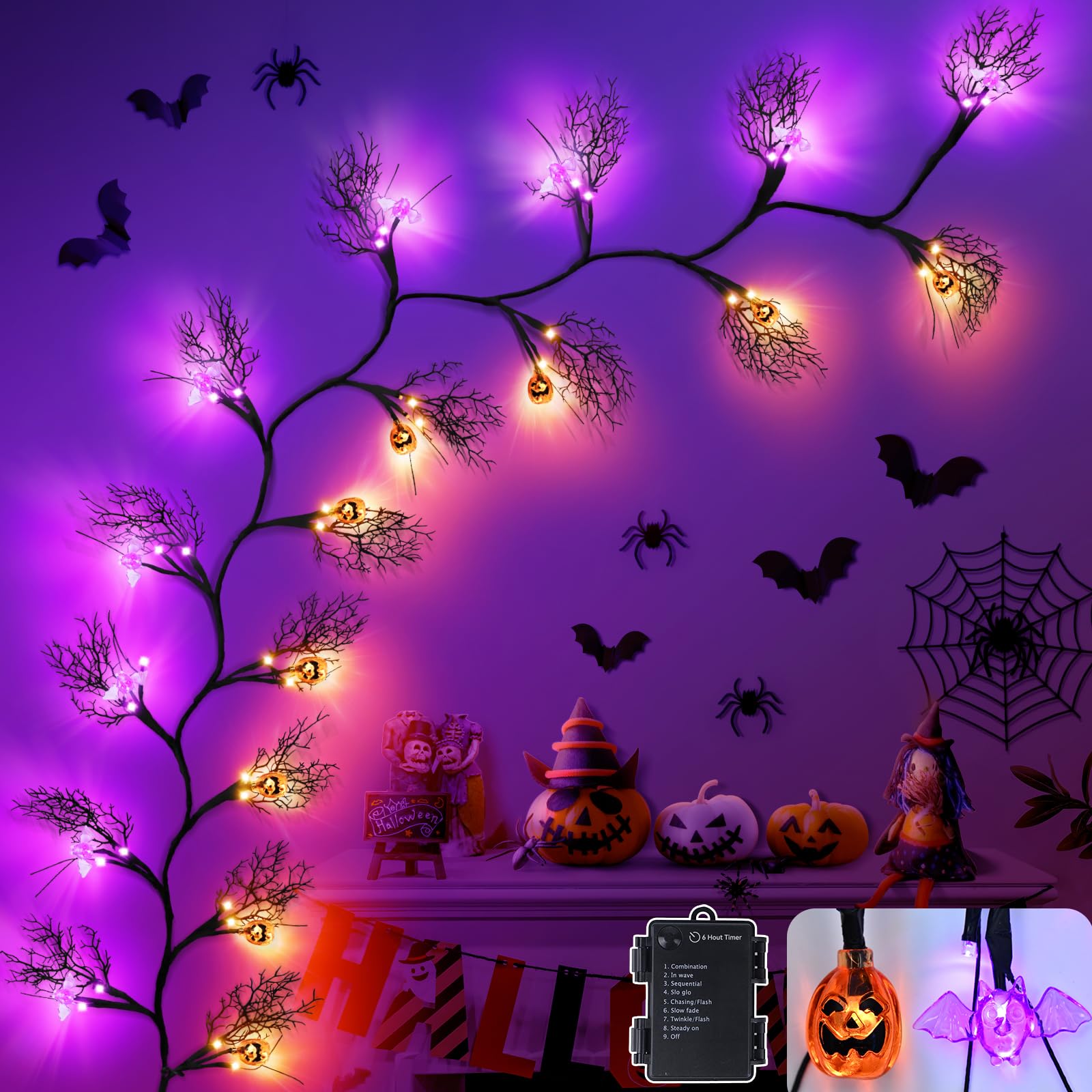 6 FT 54 LED Halloween Lights