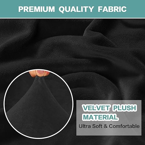 Miniatura 3 de Turquoize Fundas de terciopelo para sillón reclinable con bolsillo, 1 funda de terciopelo para muebles reclinables con parte inferior elástica