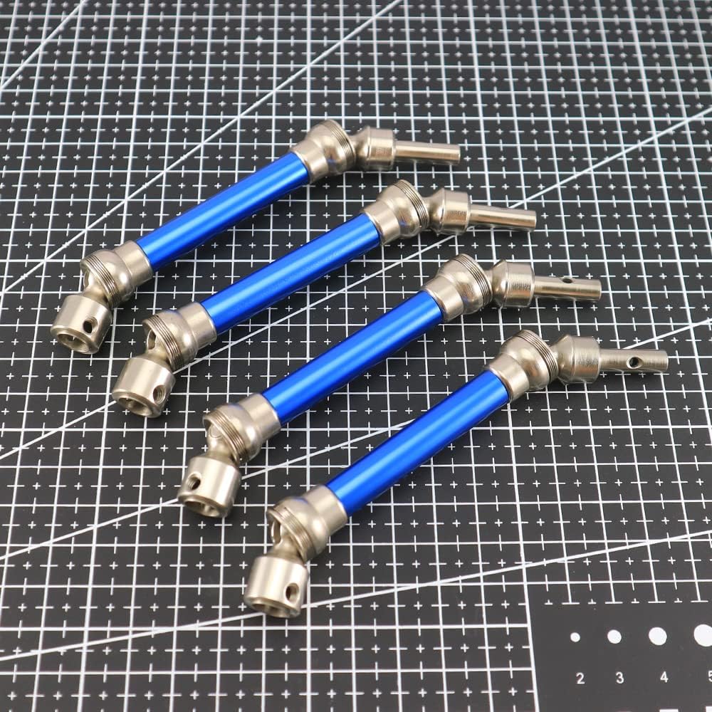 RCAWD 4X Slider Front/Rear Drive Shaft Set for Arrma Typhon 3s Blx 4WD &4WD V3 Mega 550 Buggy Off-Road Cars Upgrade Part(Dark Blue)