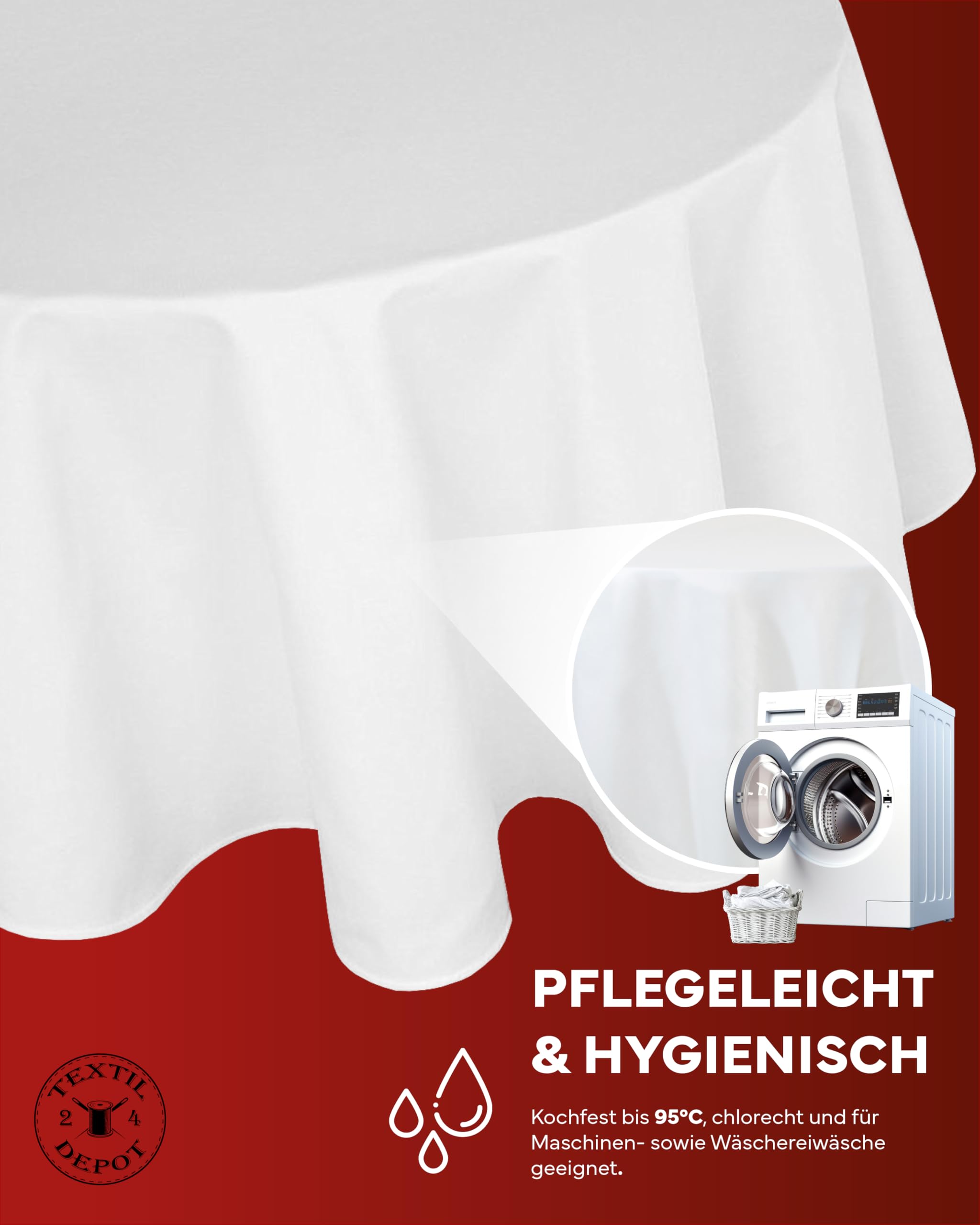 Nappe Ronde Damassée 180 Cm - Haus Und Deko - Neuve Avec étiquettes - Plusieurs Couleurs