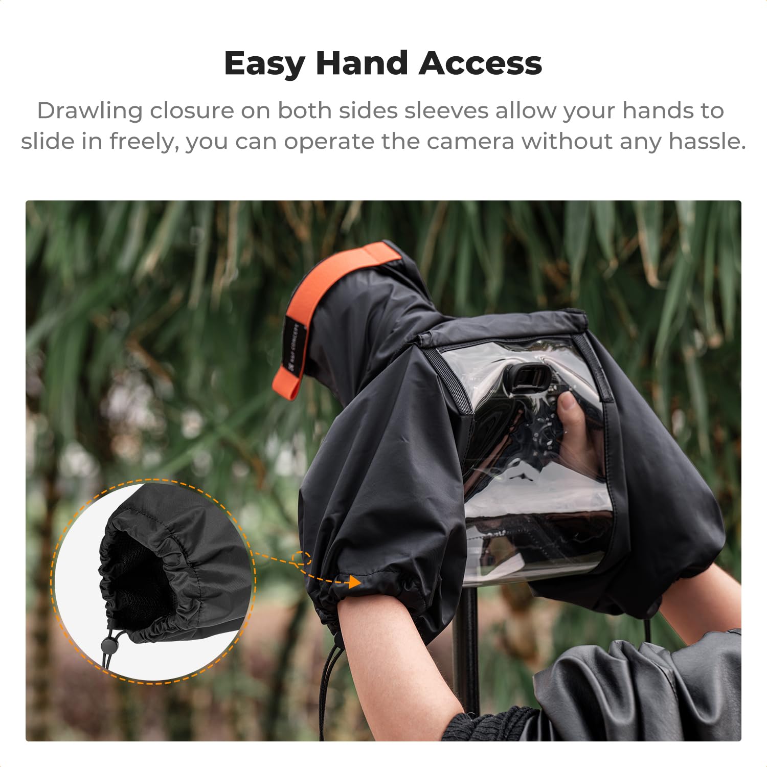 K&F Concept Copertura Antipioggia per Fotocamera, impermeabile antipolvere fotocamera copertura di protezione raincover per Nikon Canon Sony fotocamera DSLR