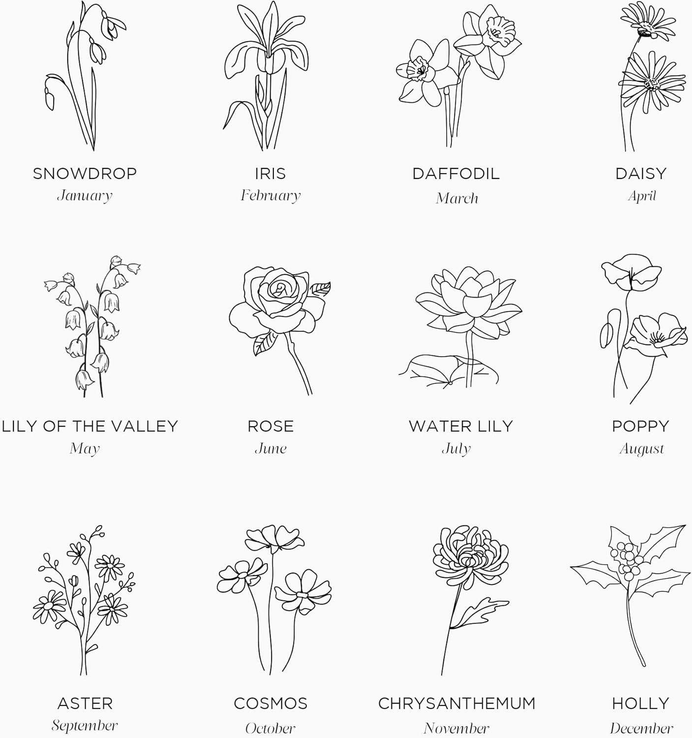 STORYJEWELLERY Birth Flower Necklace, Dainty Charm Necklace for Women, Trendy Flower Jewelry, Gifts for Women - Image 6