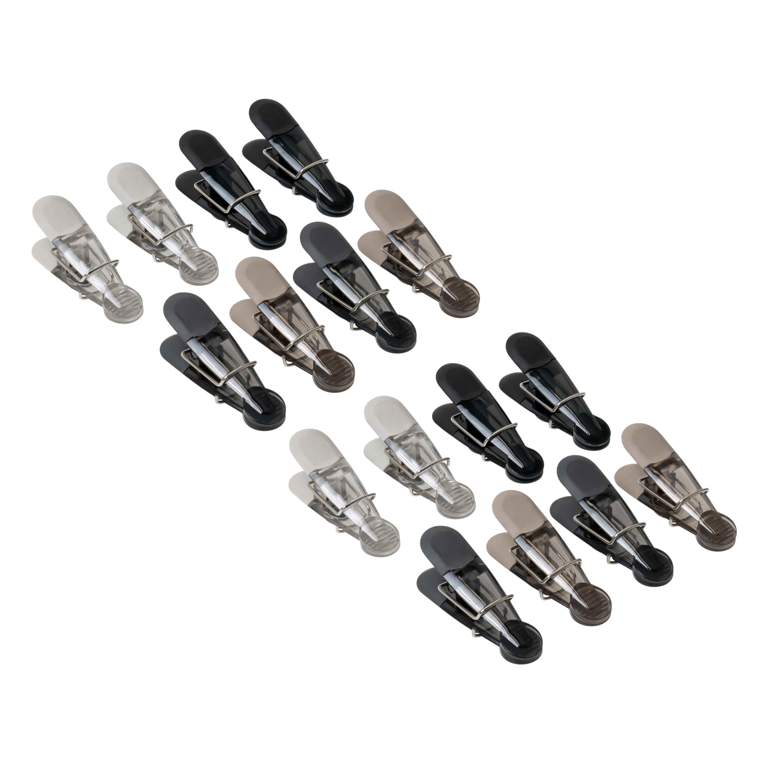 Seal N Snack Magnetic Chip Clips, Multi-Purpose Bag Grips for Kitchen Storage, Keep Pantry Foods Fresh, 16 Count, Colors May Vary