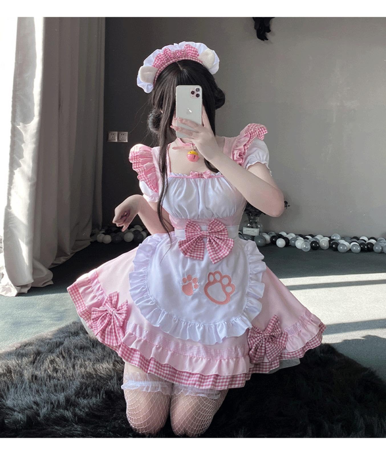Amazon.co.jp: コスプレ メイド 服 ゴスロリ ウェイトレス コスプレ 