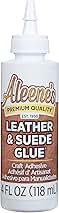 Aleene's Leather & Suede Glue, Adhesive For Crafts, Embellishments, Light Repairs, Leather Projects 4 fl oz