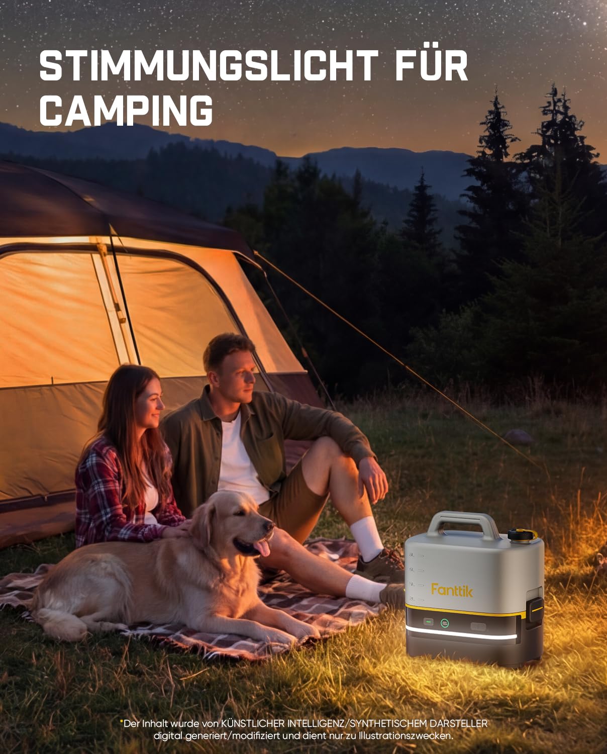 Fanttik NB10 Nano tragbarer Akku-Drucksprüher, 2,1-Gallonen-Tank, 72-98 PSI, HD-LED-Display, 4000mAh, mit Campingleuchte – tragbarer Hochdruckreiniger für Zuhause, Terrasse und Camping