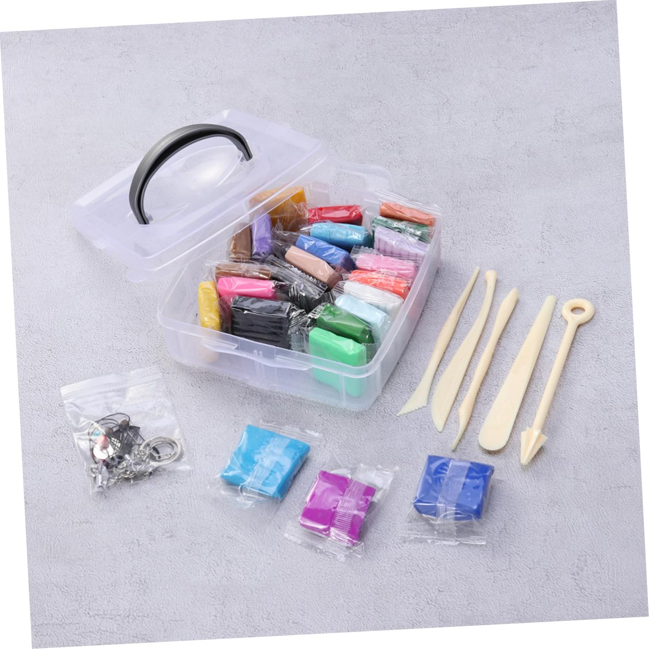 Kit Argilla da Modellare 24 Colori in Pvc per Bambini | 24 Tonalità, Morbida e Non Appiccicosa, Accessori Inclusi per Creare Forme Creative