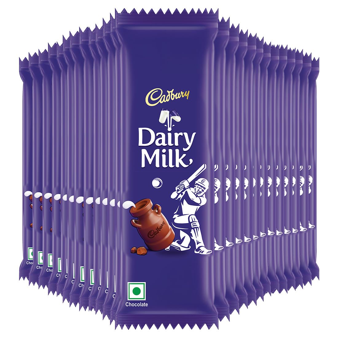Cadbury Dairy Milk Chocolate Bar, 20.2 g (Pack of 25)