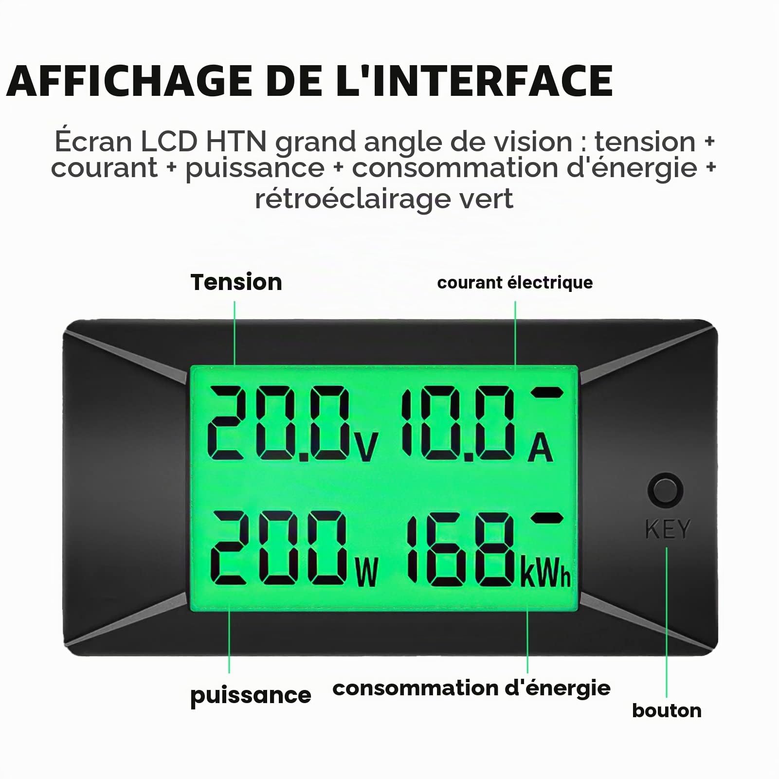DC 300A Compteur Moniteur de Batterie, PZEM-025 Ampèremètre Voltmètre Numerique, Smart Shunt Puissance Wattmètre Ampéremètre pour batterie Voitures RV Système solaire Protection des circuits (300V)