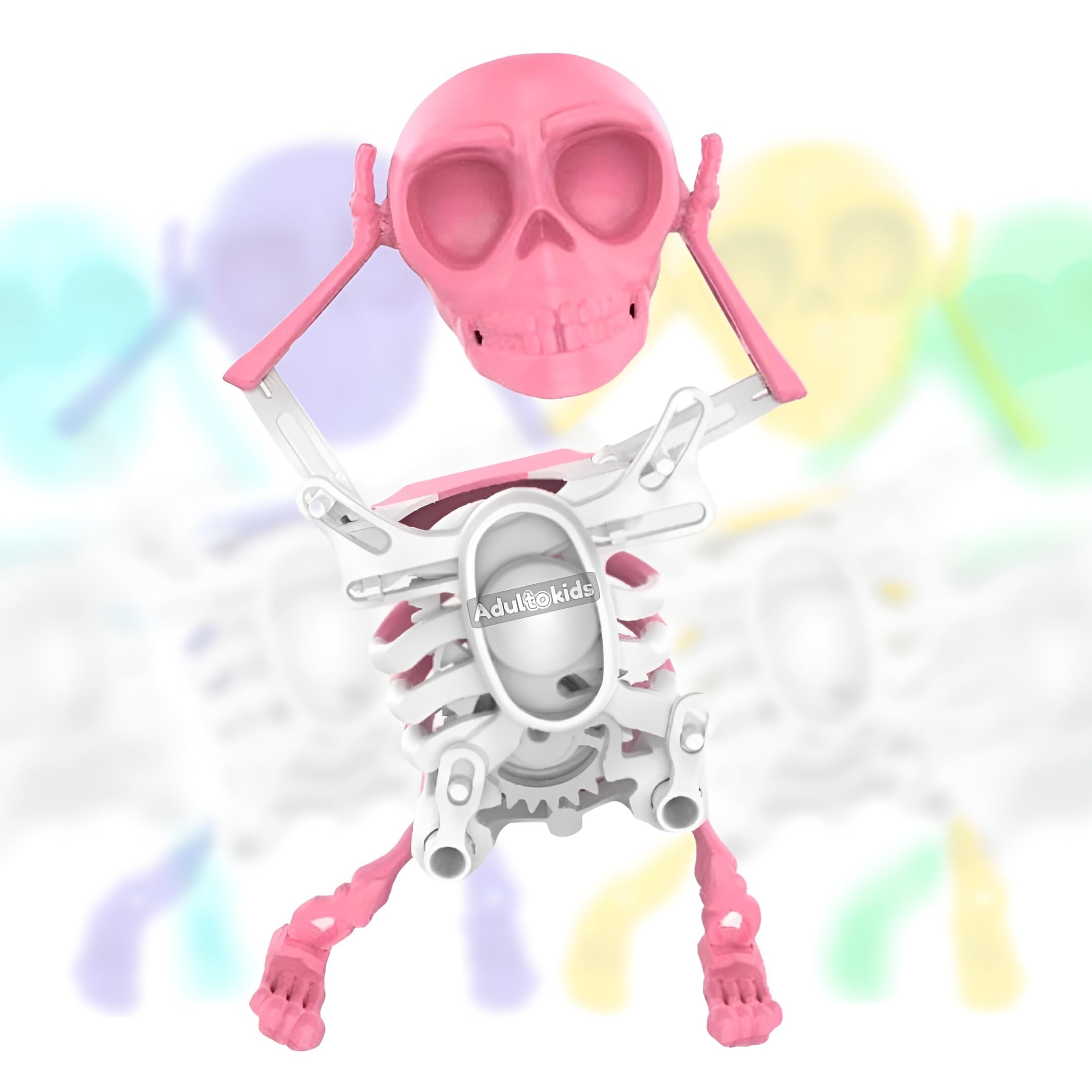 Dancing Skeleton Key Operated Toy for Kids|Clockwork Wind-Up Dancing Figure|Funny Wiggling Action Toy|Desk Ornament|Party Favor|Stress Relief Toy|Gift|Halloween-image-38