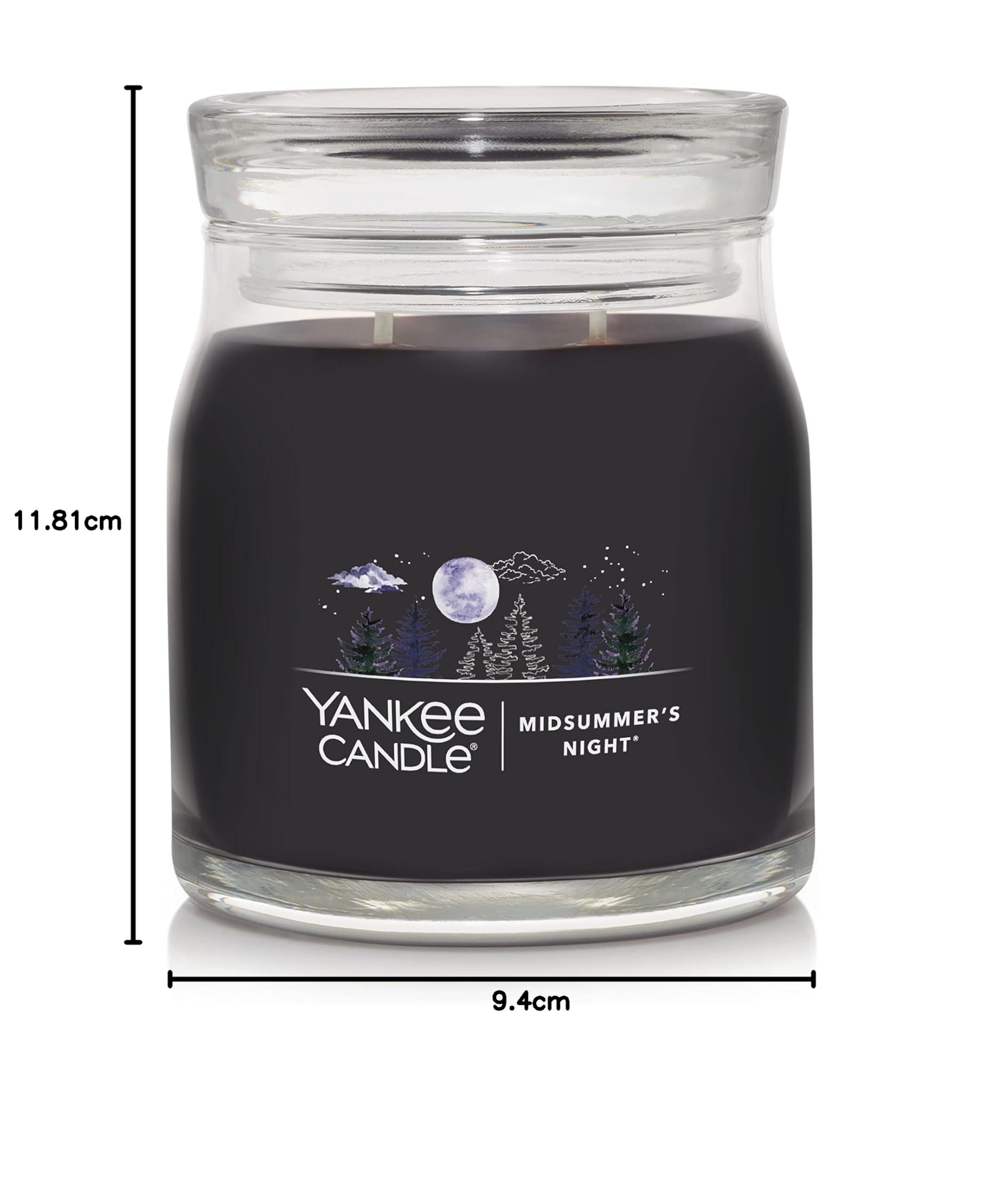 キャンドル Yankee Candle MidSummer's NightSignature Yankee Candle MidSummer's Night Scented, Signature 13oz Medium Jar