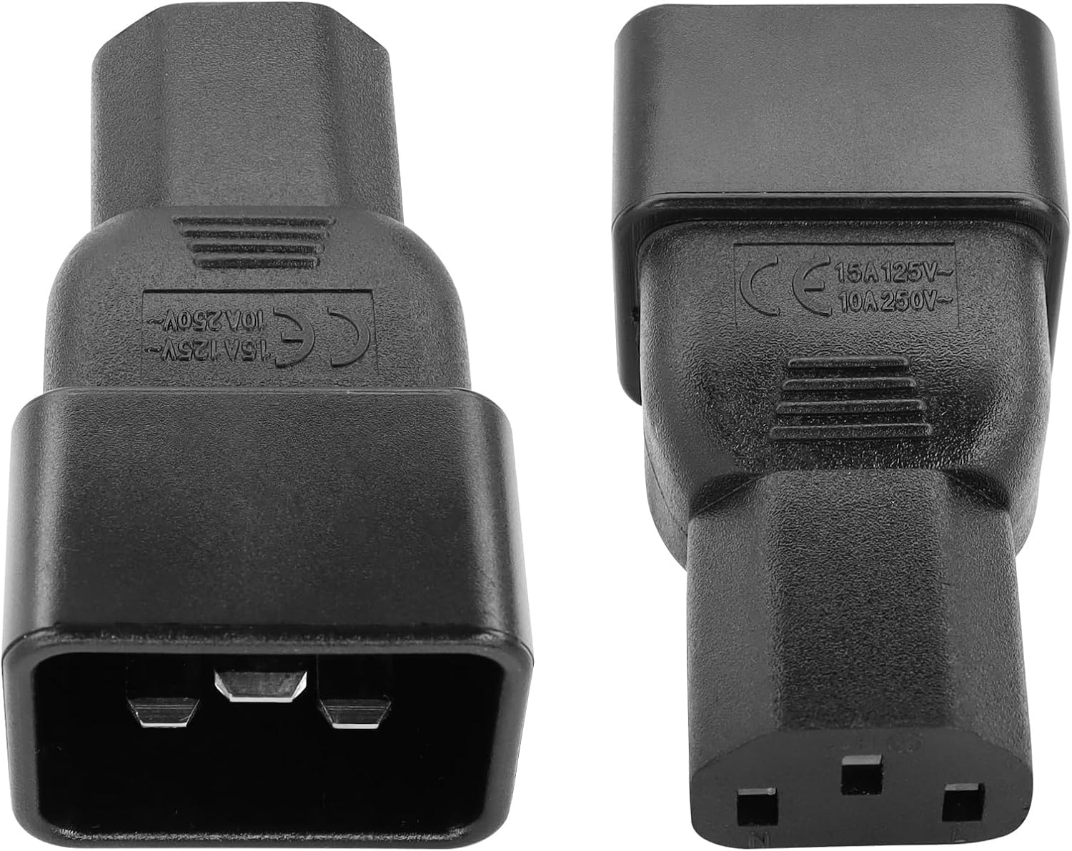 Toptekits IEC 320 C20 to C13 Power Adapter, IEC C20 16A to C13 10A Power Convertor Connector, 1Pc (C20 to C13 Adapter)