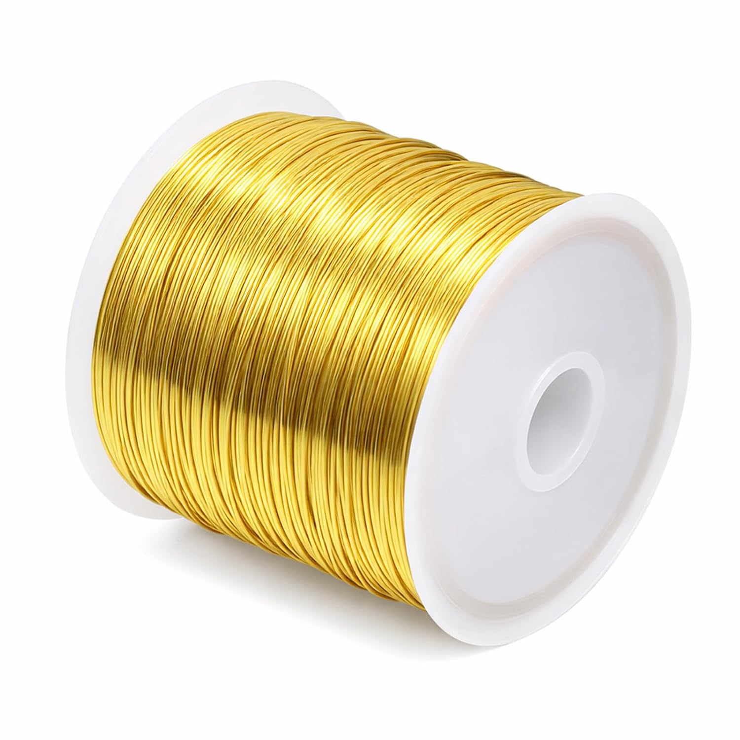 26 Gauge Tarnish Resistant Copper Beading Wire for Jewelry Making, 328Ft 0.4MM Jewelry Wire, Copper Beading Wires for Bracelet Making and Handcrafting(Gold)
