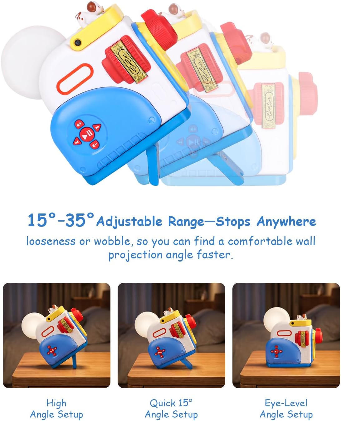 Adjustable Projector Stand for Little Tikes Story Dream with 1/4"-20 Tripod Thread & Anti-Slip Pads, Secure Fit for Story Dream Books, Designed for Little Tikes Story Dream Machine