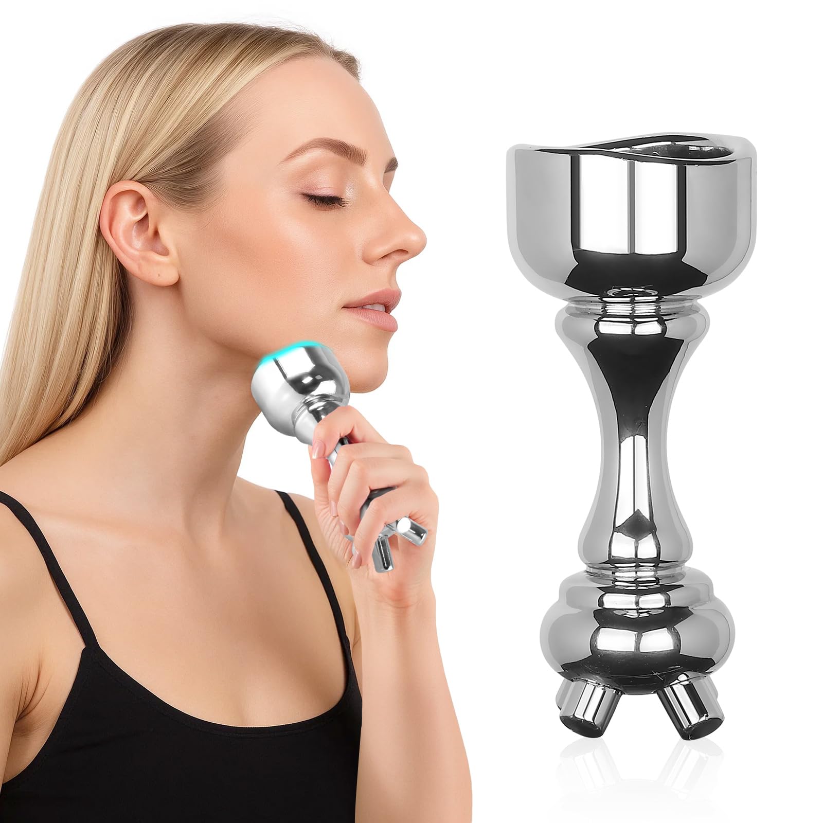 ONUEMP Fascia Massage Tool, Stainless Steel Myofascial Release & Gua Sha Scraping Facial Massager, Deep Tissue Cellulite Massager, Maderoterapia Kit