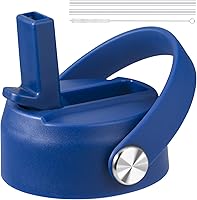 Vista 5 de KMN Tapa de popote para boca ancha Hydro Flask, tapas con popote para Hydroflask de boca ancha de 12, 16, 18, 20, 32, 40 onzas, tapa de popote