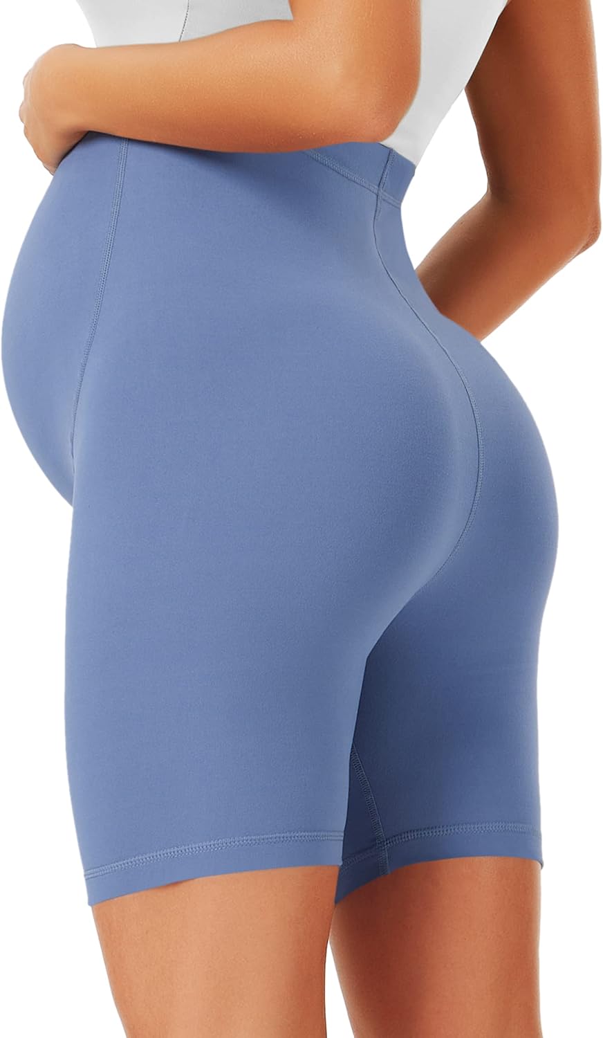 BONVIGOR Buttercloud Maternity Shorts Over The Belly - 5"/8" Biker Shorts for Pregnancy Workout Yoga Athletic Casual Lounge