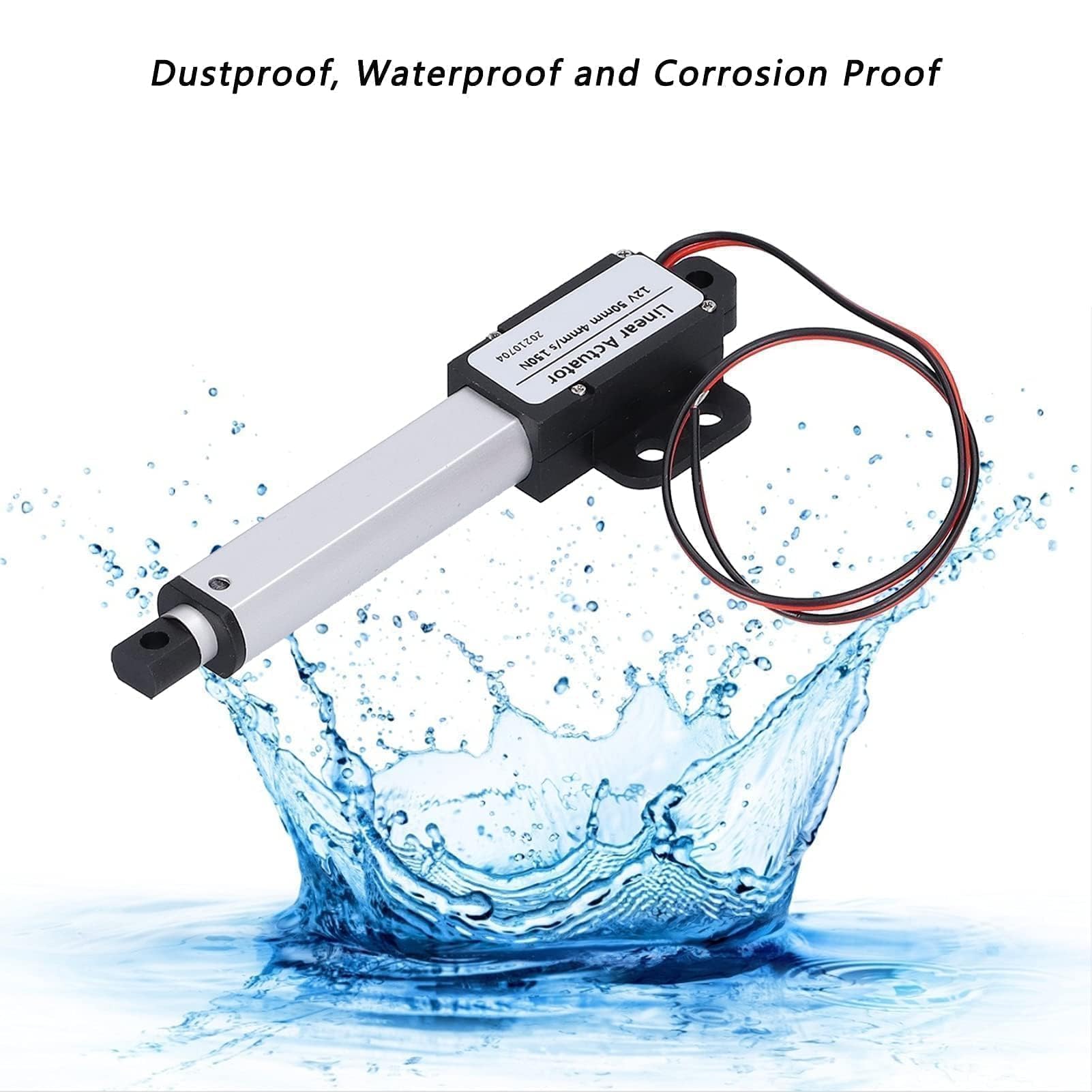 Linearaktuator Mini Electric Linear Motion, 50 mm Linearaktuator, 50mm-4mm/s-150N 12 V DC Mini Electric Linear Actuator Motor Interner Endschalter Lineartechnik-Aktuatoren für die Automobilindustrie