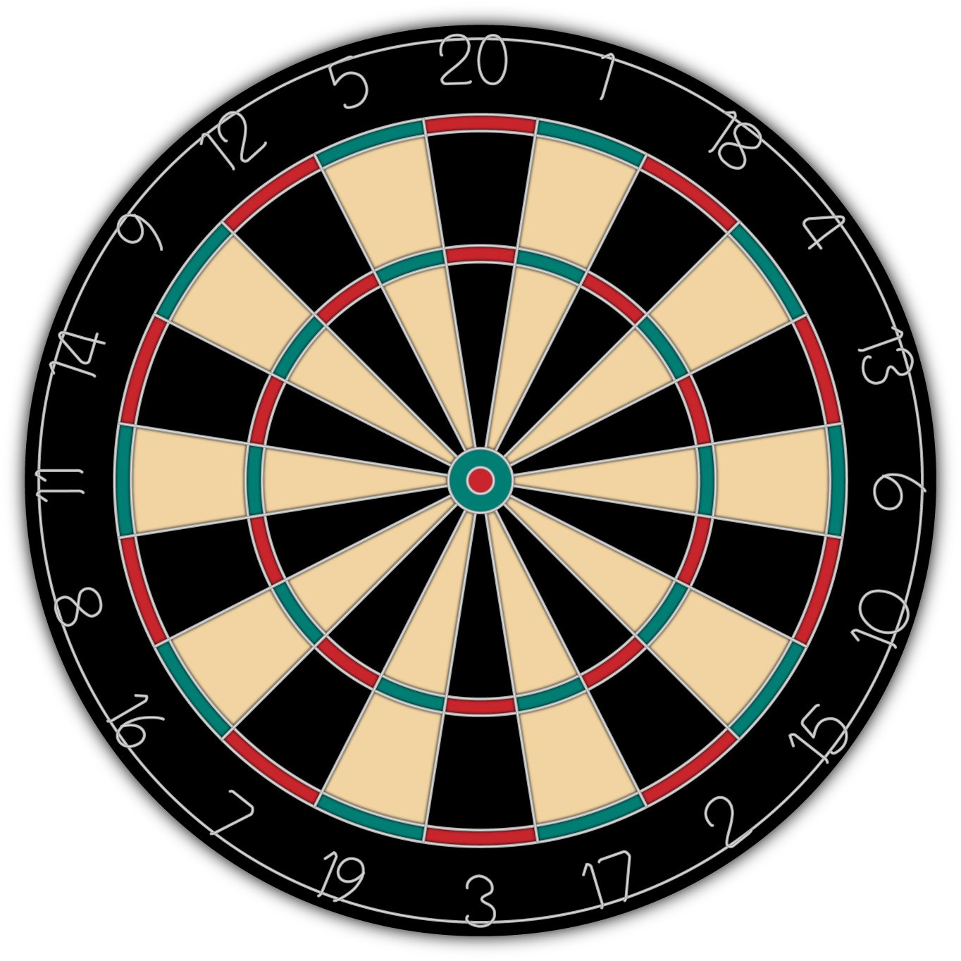 Top Banana Gifts Brown Dartboard - Round Wooden Coaster