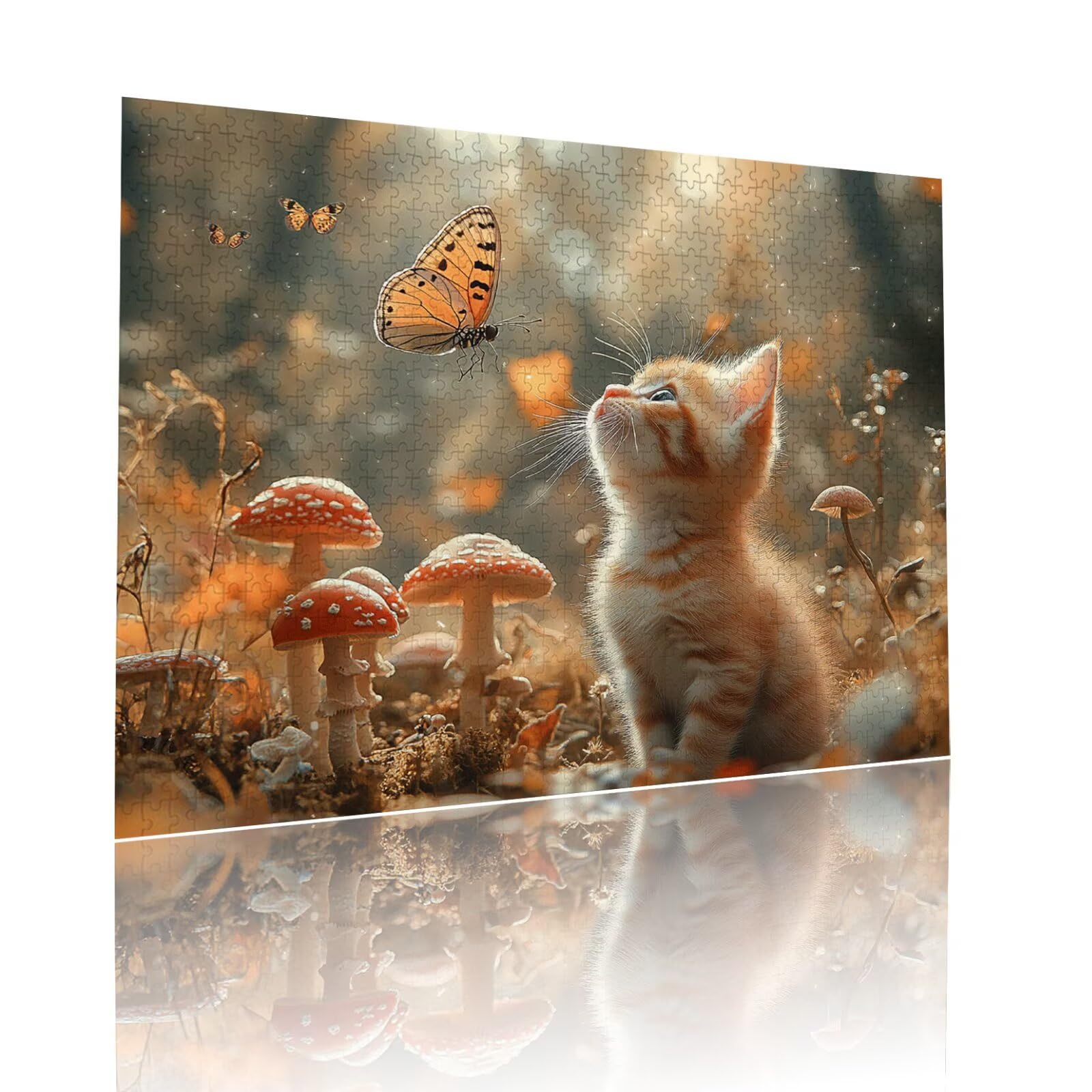 Puzzle Erwachsene 2000 Teile Katze Schmetterling Educa Jigsaw für Kinder ab 8 Jahren Mädchen Jungen, Erwachsene Impossible Klassische Puzzles Schwer, Anspruchsvoll Spielspaß, Geschenke 70x99cm t-686