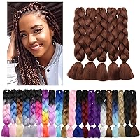 Vista 28 de Benehair 1 paquete de 1 paquete de extensiones de cabello trenzado de 24 pulgadas, extensiones de cabello sintético de alta temperatura, extensiones