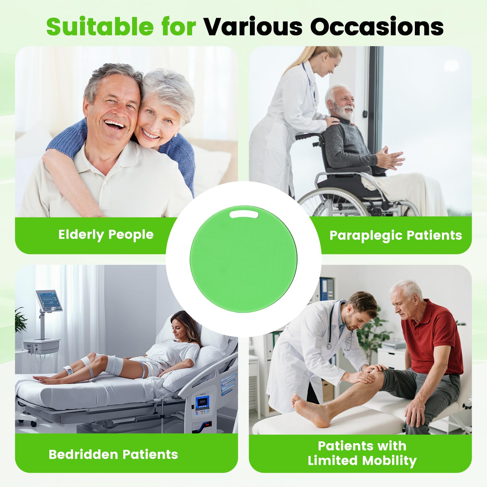 Ayudas De Traslado, Plataforma Traslado Giratoria Ayuda Movilidad Para Personas Con Discapacidad Plataforma Giratoria 360° Asa Portátil Para Pacientes Mayores Y Discapacitados Hasta 150 Kg