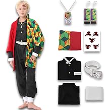 Anime Cosplay Costume Adult Giyuu Kimono Outfit Traditional Japanese Kimono Uniform Set for Halloween Carnival Role Play