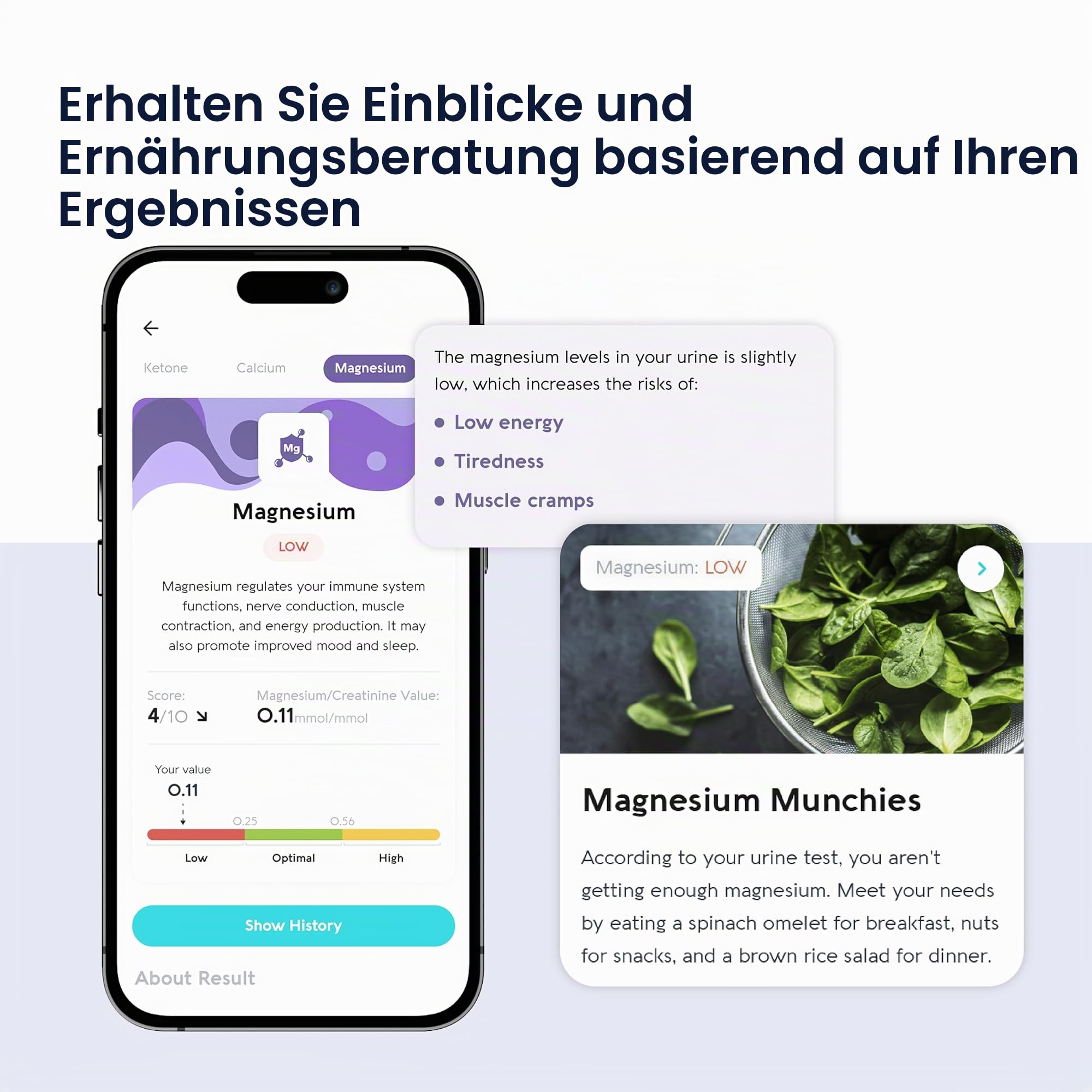 Vivoo 2.0 | Fortschrittliche Urinteststreifen mit 9 Parametern und App | Personalisiertes Heimmessgerät für Ketone, pH, Natrium, Hydratation, Magnesium, Kalzium und mehr | 6 Monate / 24 Tests