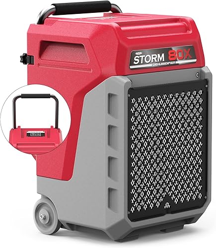 ALORAIR Deshumidificador comercial de 170 PPD con bomba, cubierta espacial de 2100 pies cuadrados de uso industrial, Dehu portátil, con ruedas, apto