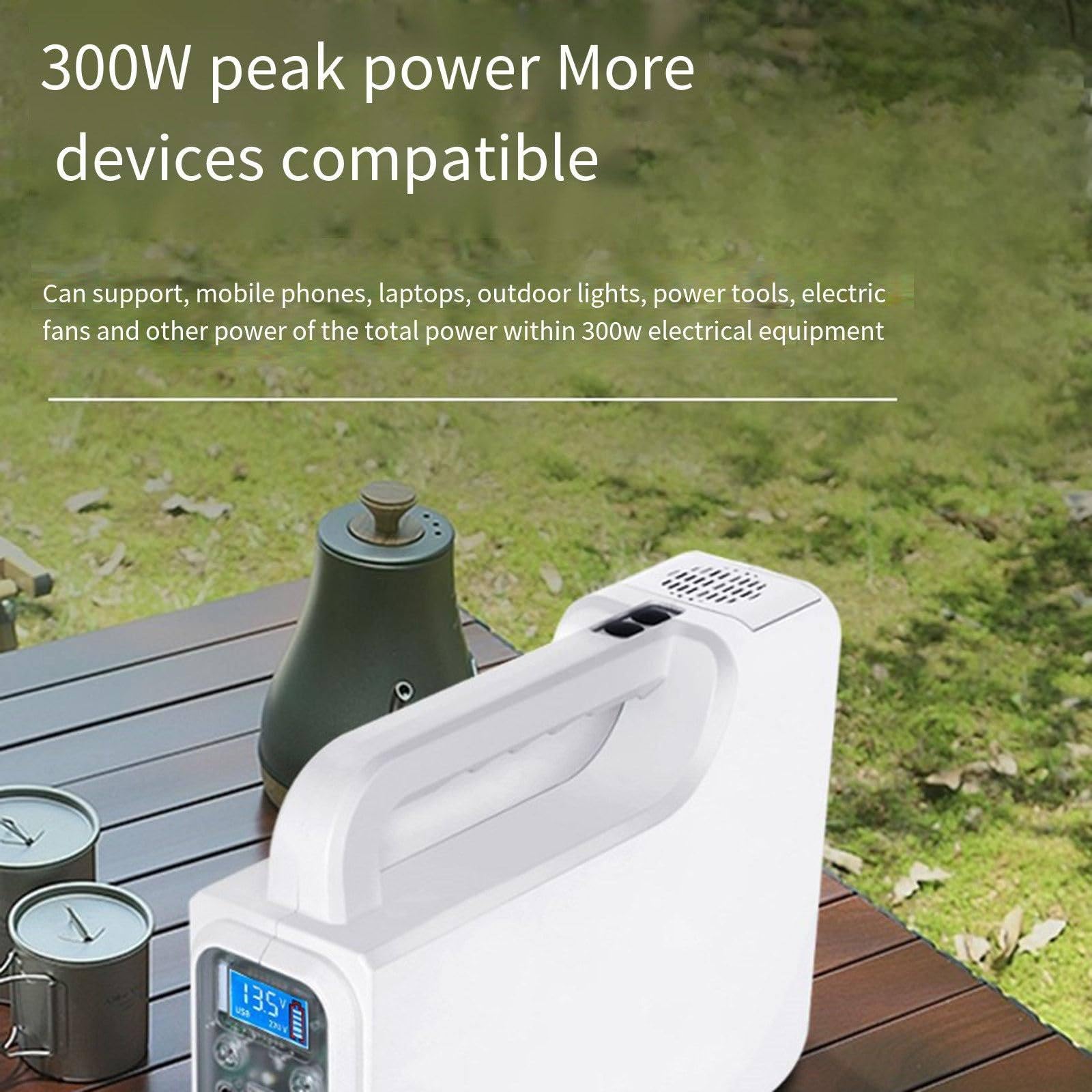 Alimentation de Secours Portable 300 W pour Camping, marché Nocturne, Voiture Autonome, Voyage, 220 V