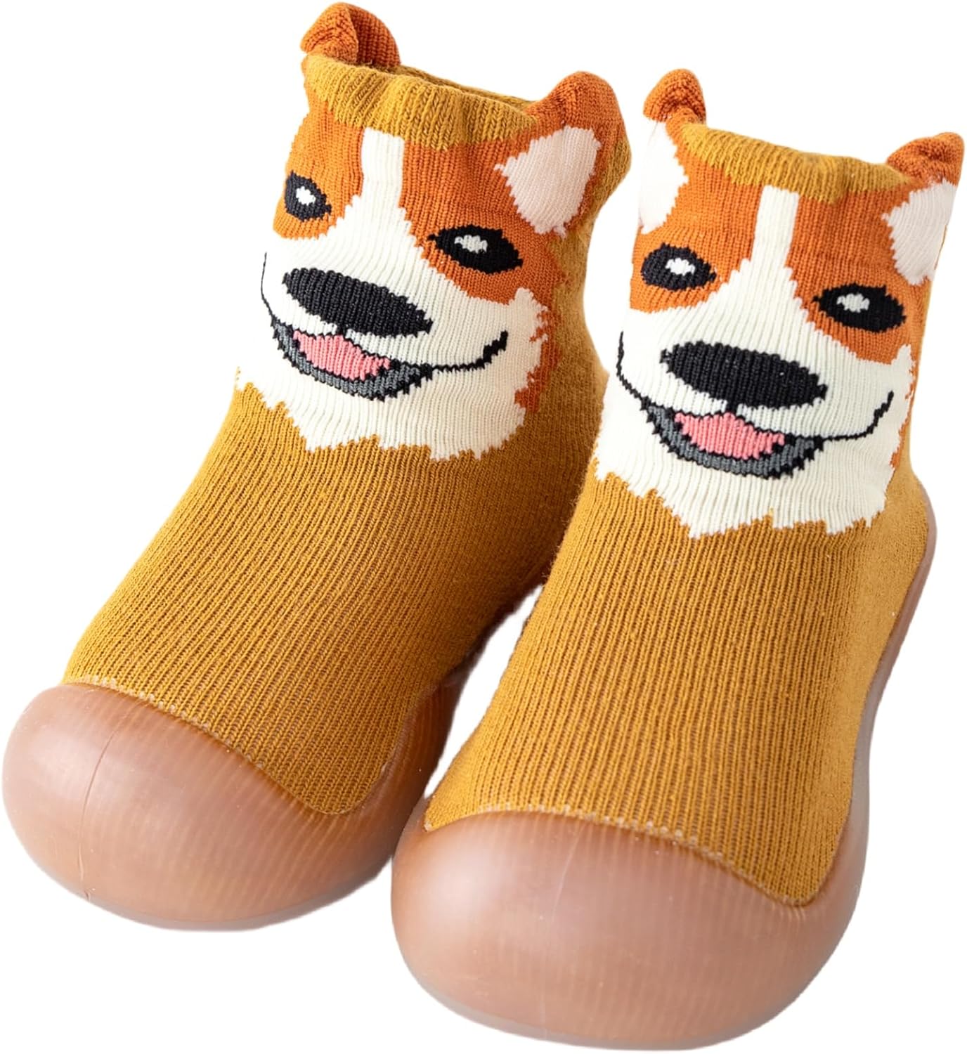 Baby Sock Shoes Animal Rubber Sole Non-Skid Indoor Slipper Infant Boys Girls First Walking Floor Slipper