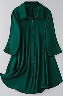 - Women's Shirt Dress | Knee Length Dresses | Loose Fit | Button-Down | 3/4 Sleeve | Vacation Outfit (Pack of 2 | Value Pack)