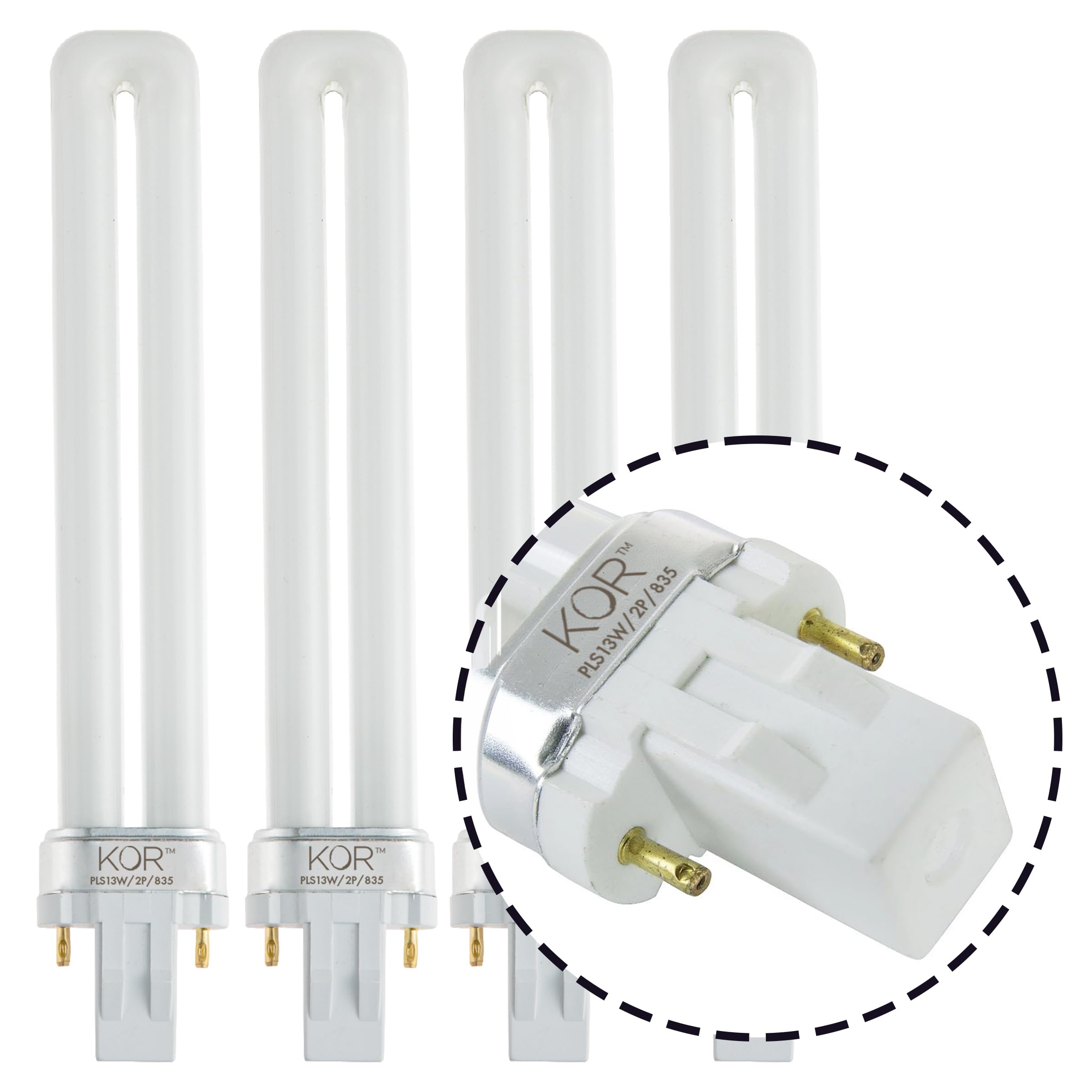KOR (4 Pack) K22195 - PLS13W/2P/841 - Compact Fluorescent Plug-in