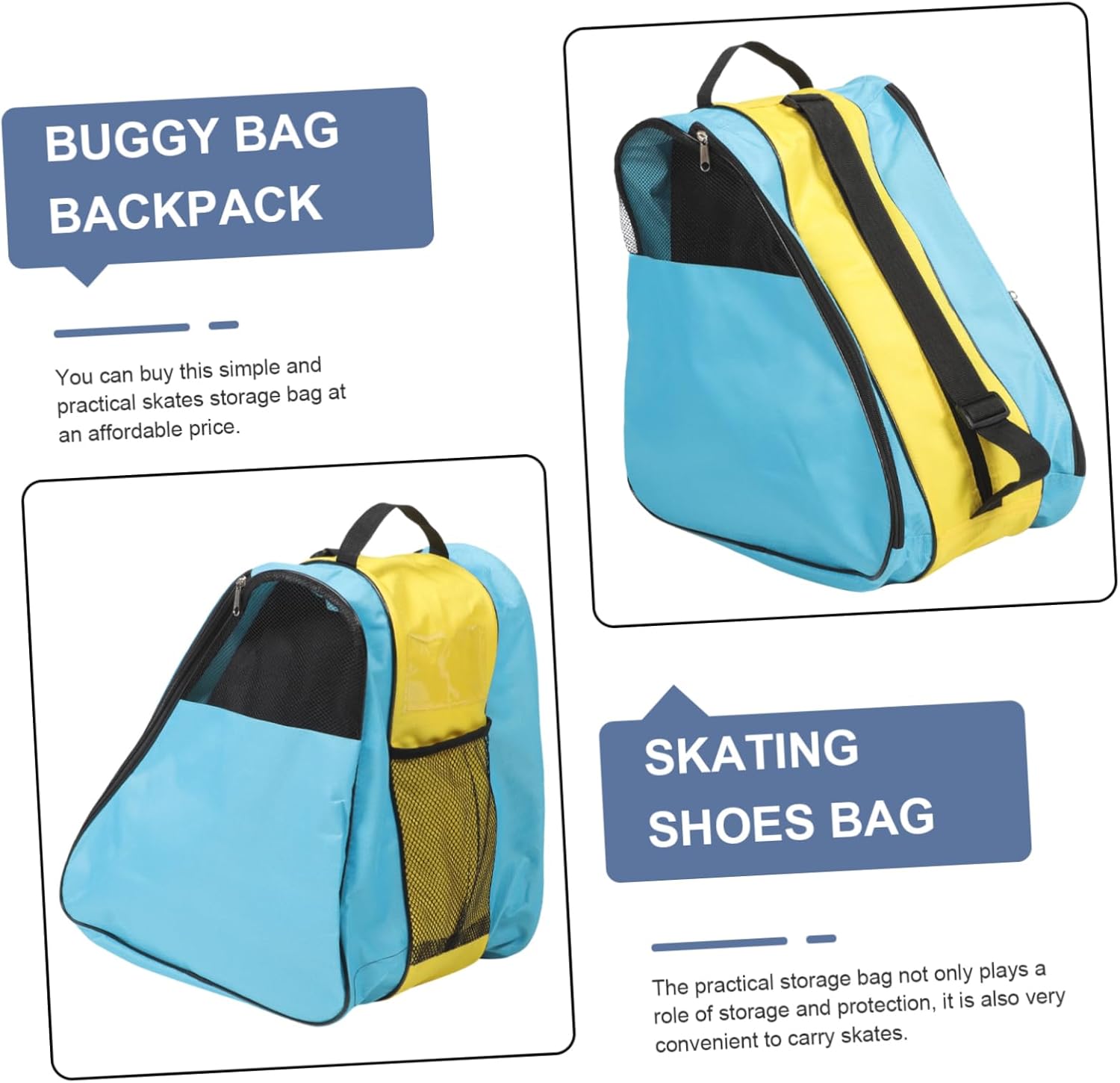 Skates Storage Pouch Stylish Roller Skating Bag for Easy Carrying for Ice and Inline Skates and Portable for Outdoor Use