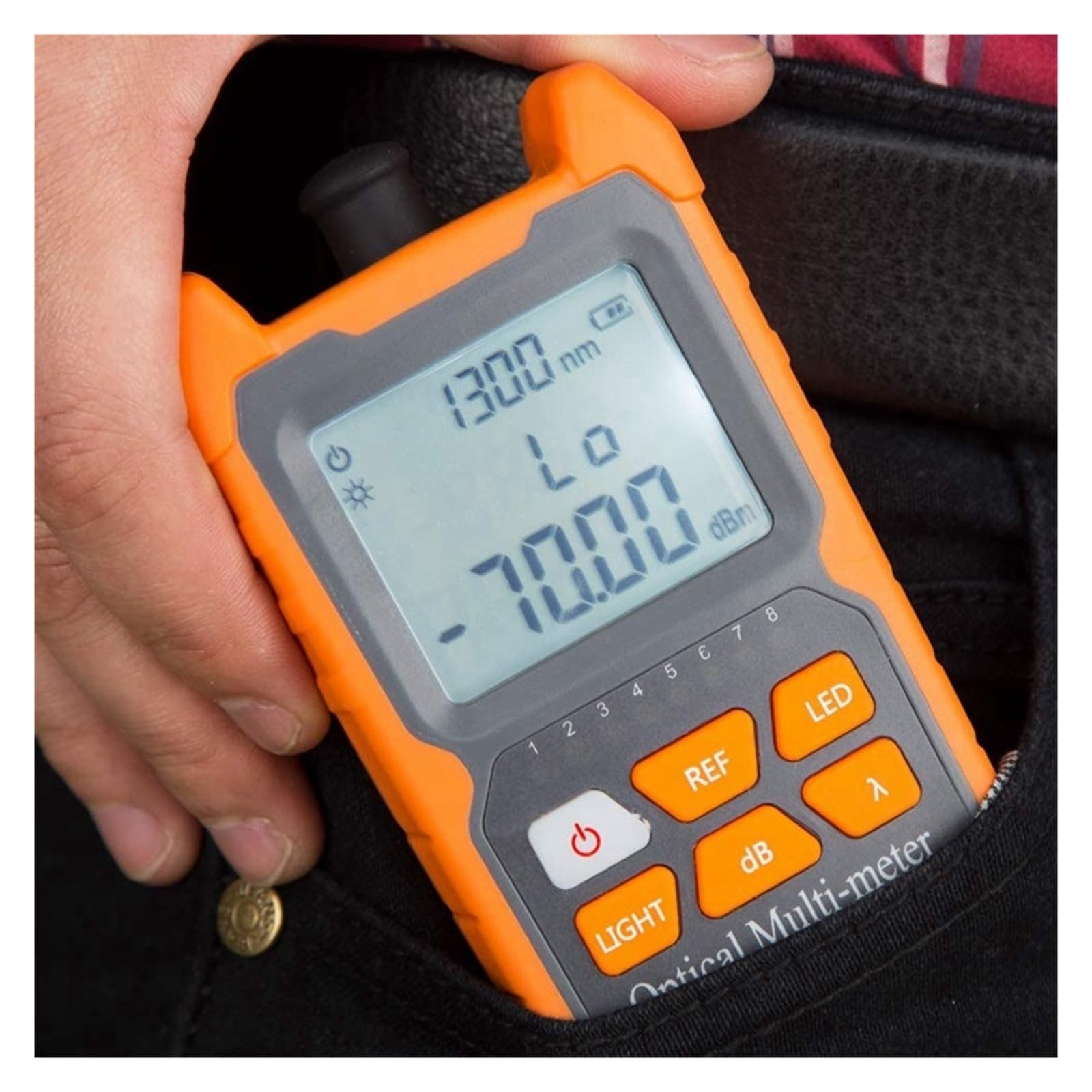 Photomètre à fibre, Testeur De Câble À Fibres Optiques Compteur De Puissance Optique Portable FC/SC/ST Interface Universelle Testeur De Fibres Intégré 1Mw Localisateur De Défauts Visuels Rapide et pré