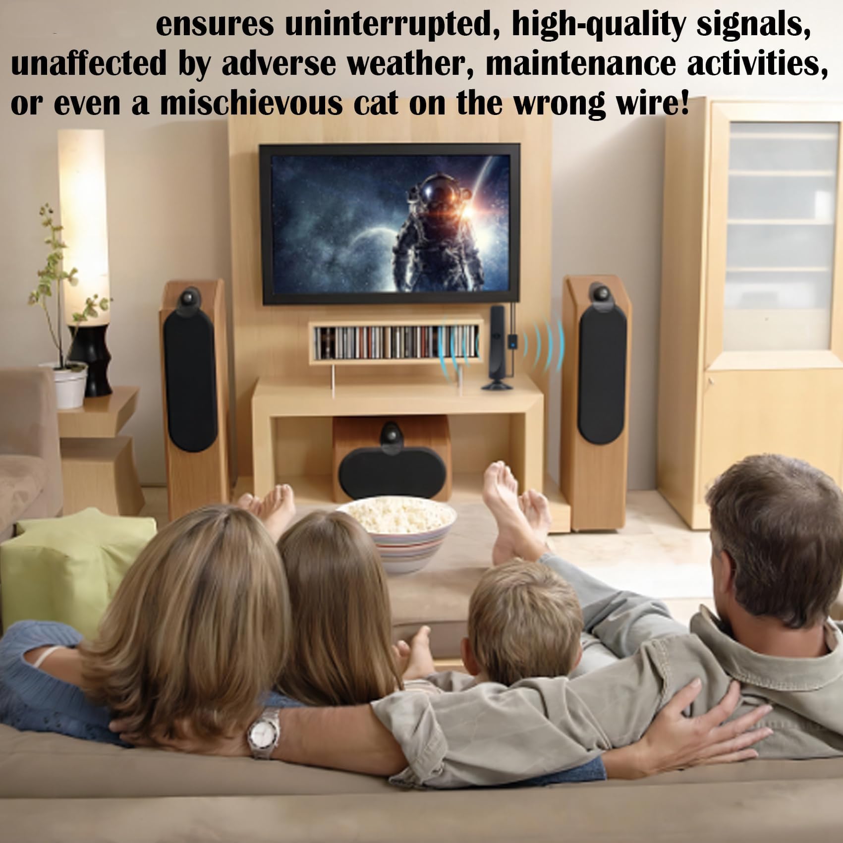 Wavemax Antenna TV, WaveMax, migliore antenna TV Wave Max 2024, amplificatore del segnale dell'antenna TV, antenna TV digitale HD amplificata, supporta 1080p, 2K, 4K, 8K, con cavo coassiale ad alte