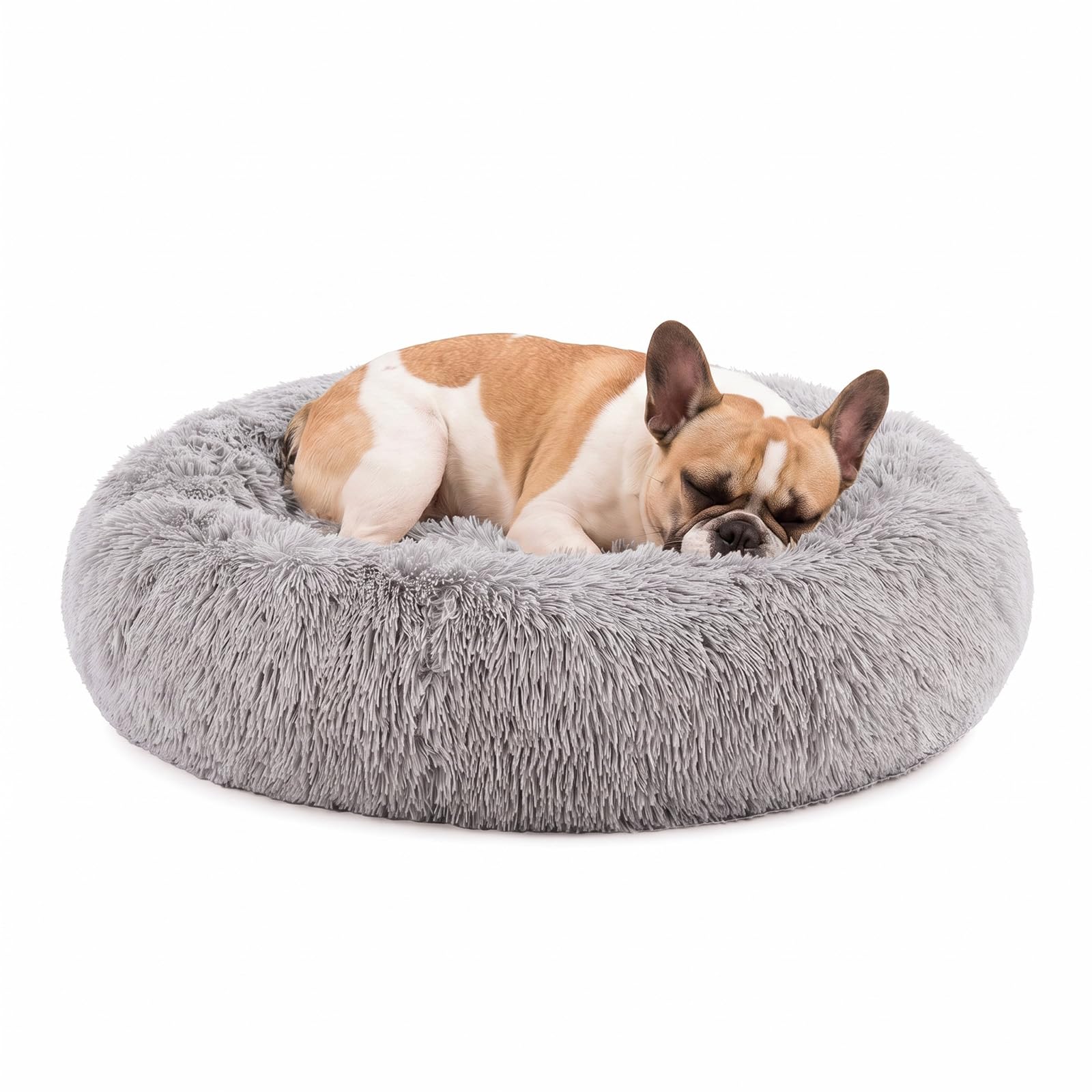 NEWBULIG 30.7x30.7 Inch Donut Dog Bed for Indoor Use, Fluffy Large Pet Sofa