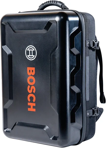 BOSCH GBP21-17 Rotary Laser/Tool Backpack - Durable Blow-Molded Shell, Customizable Foam Interior, Padded Back, Laptop Compartment, Waterproof Zipper