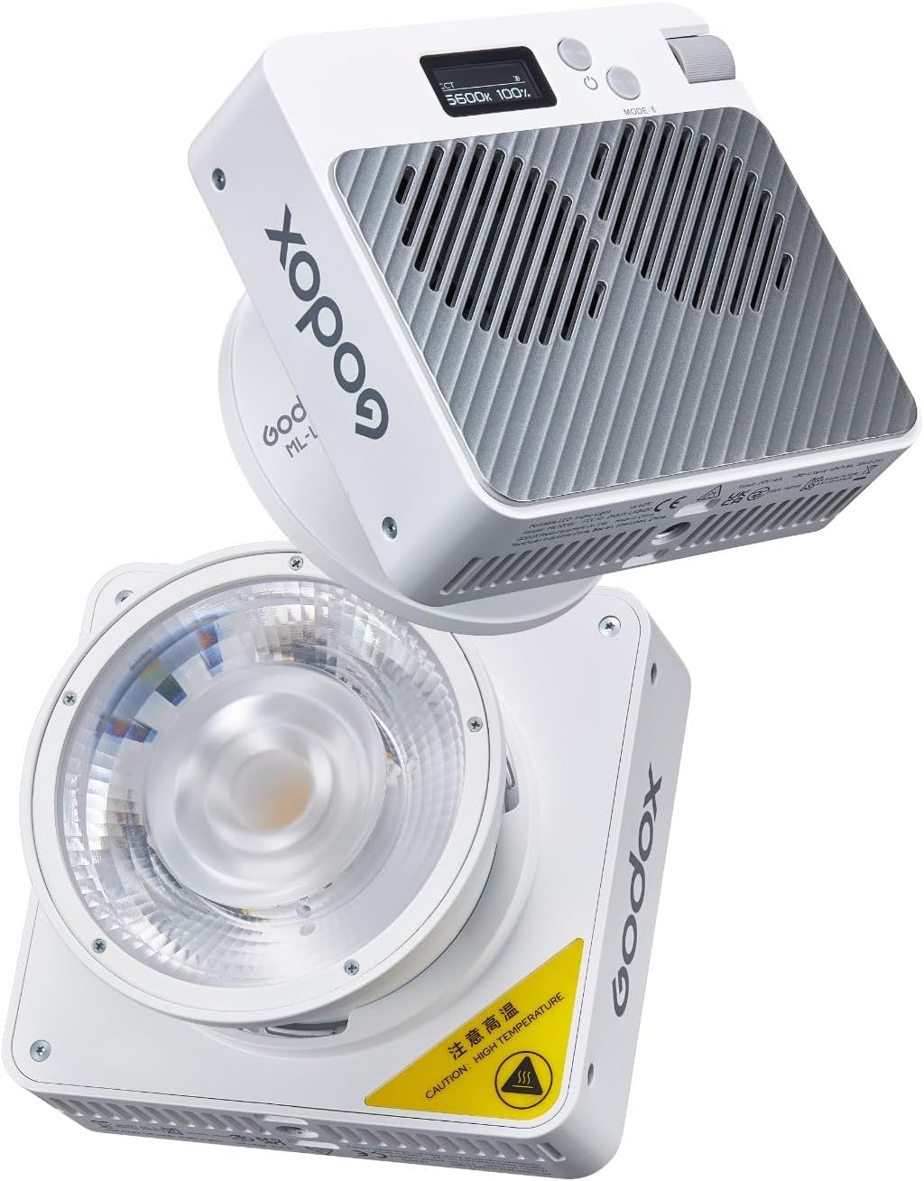 Godox ML100BI 100W Bi-Color LED Video Light,Light Body Control or APP,2800-6500K 34300LUX@1m,11 FX Effects,Godox Mount Continuous Output Lighting CRI 97+/TLCI 98+ for Video Recording Photography