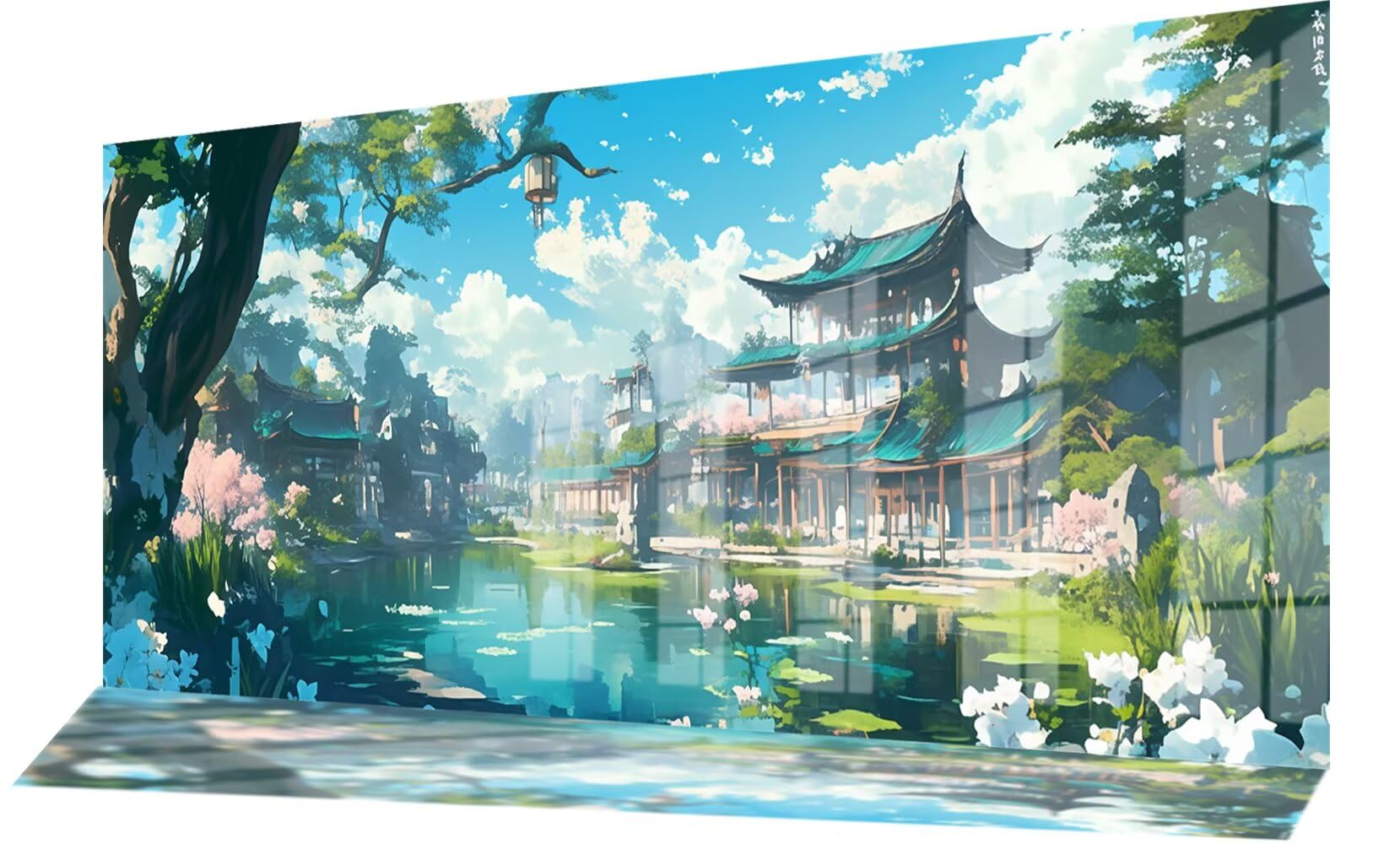 Malarstwo diamentowe krajobraz obraz diamentowy duży rozmiar 180 x 90 cm, 5D diamentowe malowanie pełny zestaw do majsterkowania puzzle diamentowe diamentowe malarstwo do domu dekoracje ścienne lato C