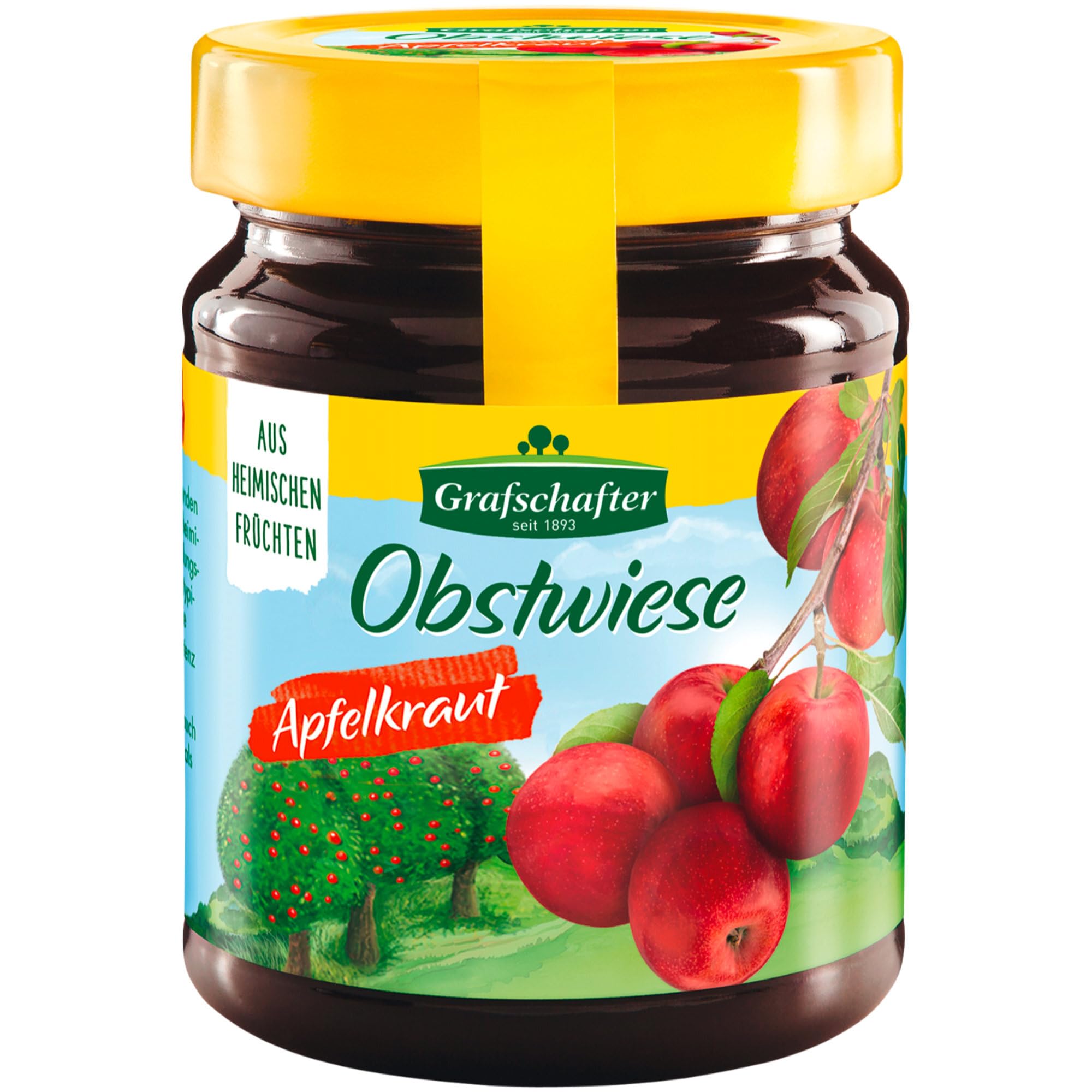Grafschafter Obstwiese Apfelkraut fruchtig-frischer Brotaufstrich VPE (8x320g Glas) + usy Block