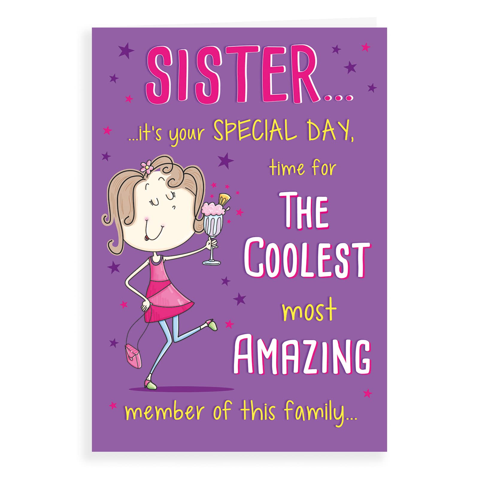 Humour Birthday Card Sister - 9 x 6 inches - Regal Publishing