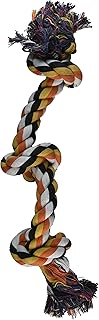 Penn-Plax Su 3-Knot Dog Rope Toy, Cold/Ruff | Great Exercise Teeth and Gums | Hours of Playtime Fun, Multicolor, RF33C, 36 Inch
